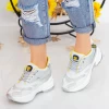 Pantofi Sport Dama cu Platforma SZ231 White-Yellow Mei