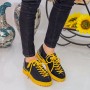 Pantofi Casual Dama MX155 Black-Yellow Mei