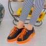 Pantofi Casual Dama MX155 Black-Orange Mei