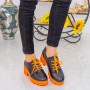 Pantofi Casual Dama ZP1973 Black-Orange Mei