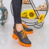 Pantofi Casual Dama ZP1973 Black-Orange Mei