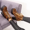 Botine cu Toc si Platforma XKK266 Leopard Mei