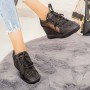Pantofi Sport Dama cu Platforma K23 Negru Mei
