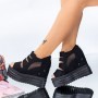 Sandale Dama cu Platforma WLHBY5 Negru Mei