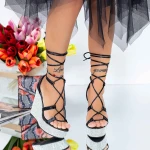 Sandale Dama cu Platforma XKK286 Negru Mei