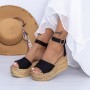 Sandale Dama cu Platforma FS18 Negru Mei