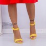 Sandale Dama cu Toc gros XKK165A Yellow Mei