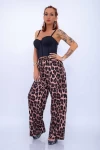 Pantaloni Dama 12261 Leopard Maro Fashion