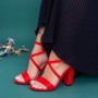 Sandale Dama cu Toc gros XKK160A Red Mei