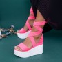 Sandale Dama cu Platforma GY6 Roz Mei