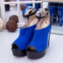 Sandale Dama cu Platforma RZ46 Albastru Mei