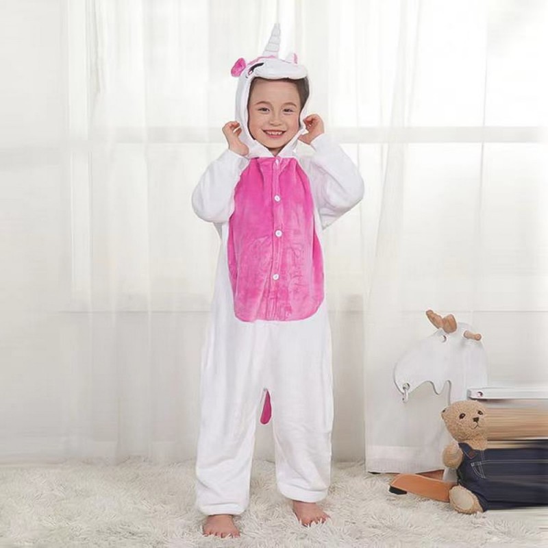 Pijama dintr-o bucata pentru copii Unicorn GALA21-933 Alb Galasun