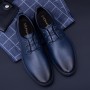 Pantofi Barbati din piele naturala KL6805 Blue (M44) Stephano