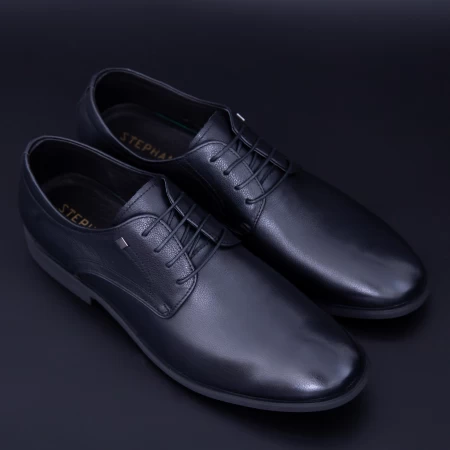 Pantofi Barbati din piele naturala K3505 Black » MeiShop.Ro