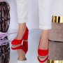 Pantofi cu Toc gros YXD1A Red (K25) Mei