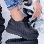 Pantofi Sport Dama cu Platforma KDN21 Negru Mei