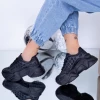 Pantofi Sport Dama cu Platforma WL115 Negru Mei