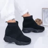 Pantofi Sport Dama cu Platforma WL131A Negru Mei