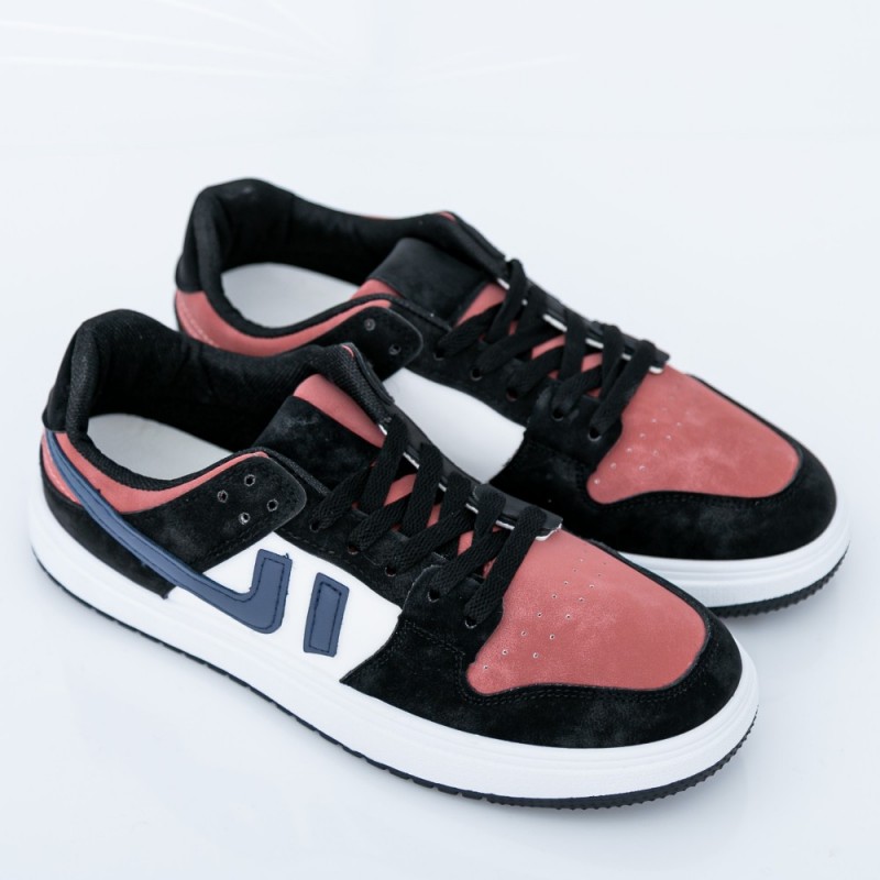 Pantofi Sport Barbati AJ03-1 Negru-Caramiziu Fashion