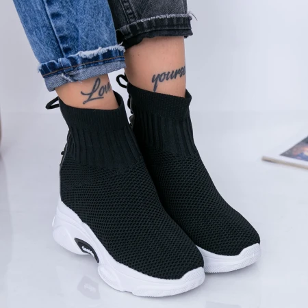 Pantofi Sport Dama cu Platforma WL132 Negru Mei