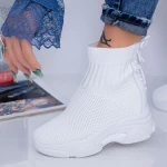 Pantofi Sport Dama cu Platforma WL132 Alb Mei