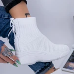 Pantofi Sport Dama cu Platforma WL132 Alb Mei