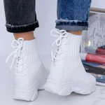 Pantofi Sport Dama cu Platforma WL132 Alb Mei