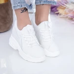 Pantofi Sport Dama cu Platforma WL183 Alb Mei