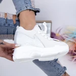 Pantofi Sport Dama cu Platforma WL183 Alb Mei
