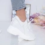 Pantofi Sport Dama cu Platforma WL183 Alb Mei