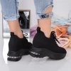 Pantofi Sport Dama cu Platforma MX352A Negru Mei
