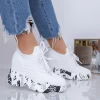 Pantofi Sport Dama cu Platforma WL172 Alb Mei