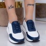 Pantofi Sport Dama AP2107 Alb-Albastru inchis Fashion