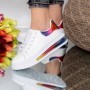 Pantofi Sport Dama JG32 Alb-Multicolor Mei