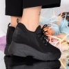 Pantofi Sport Dama cu Platforma WL183 Negru Mei