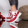 Pantofi Sport Dama MU10-103 Alb-Rosu Fashion
