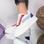 Pantofi Sport Dama MU16 Alb-Rosu Fashion