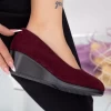 Pantofi cu Toc si Platforma C91 Visiniu Fashion