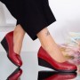 Pantofi cu Toc si Platforma C92 Rosu Fashion