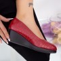 Pantofi cu Toc si Platforma C92 Rosu Fashion
