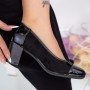Pantofi cu Toc gros C97A Negru Fashion