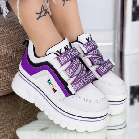 Pantofi Sport Dama cu Platforma 2018 Mov Mei