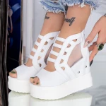 Sandale Dama cu Platforma WL171 Alb Mei