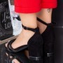 Sandale Dama cu Toc gros XKK558 Negru Mei