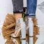 Sandale Dama cu Toc Gros KV9A Argintiu Mei