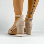 Sandale Dama cu Toc gros XKK566 Bej » MeiShop.Ro