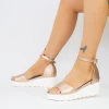 Sandale Dama cu Platforma LM358 Champagne Mei