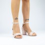 Sandale Dama cu Toc gros 2XKK572A Bej » MeiShop.Ro