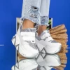 Pantofi Sport Dama cu Platforma 2W251 Argintiu Mei