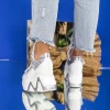 Pantofi Sport Dama cu Platforma 2W251 Argintiu Mei